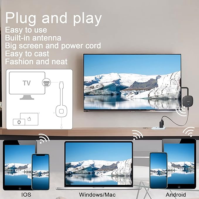OBEST Draadloze HDMI Display Dongle