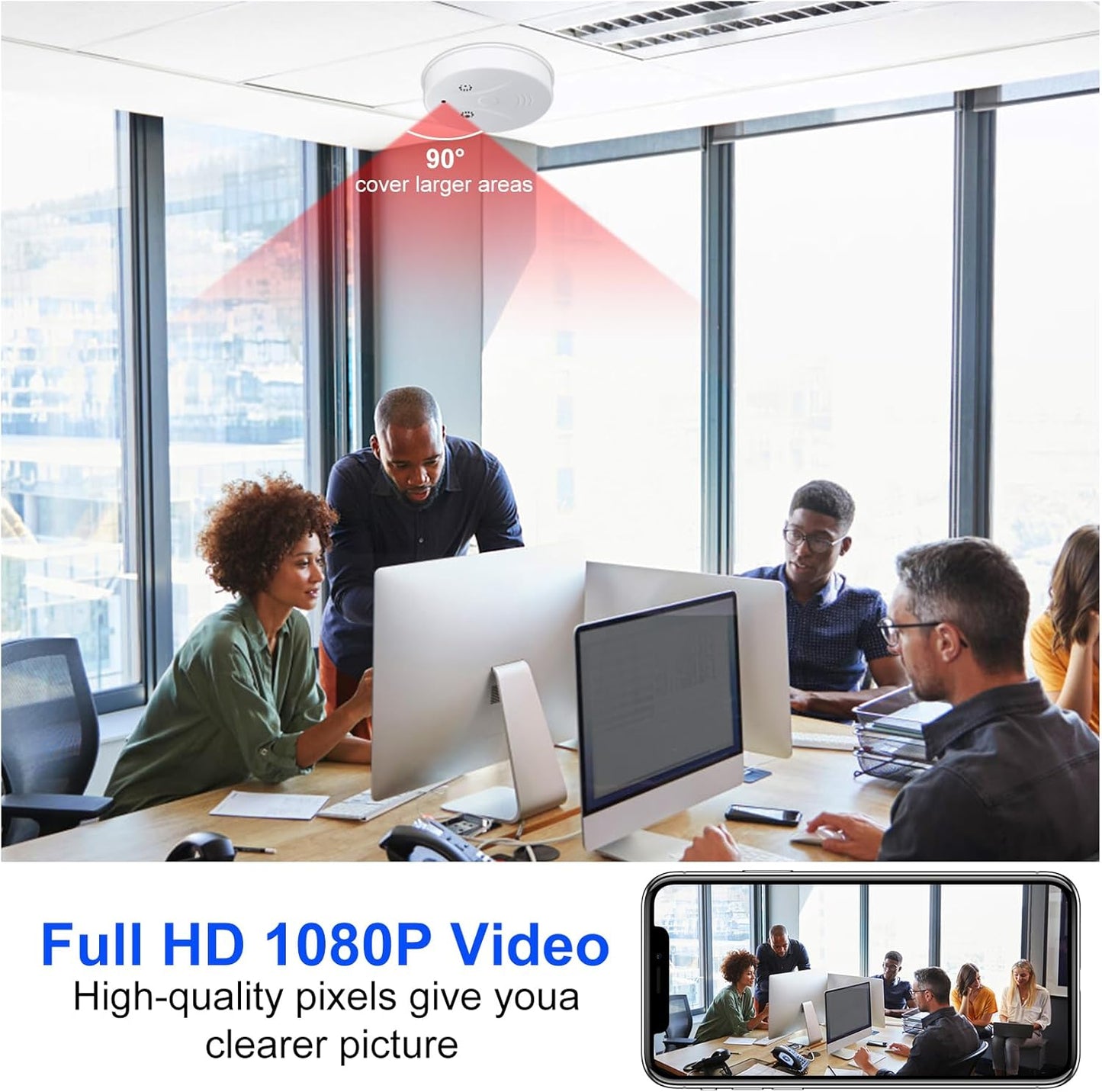 Verborgen Rookmelder HD 1080P WiFi Spy Camera 5G/2.4G