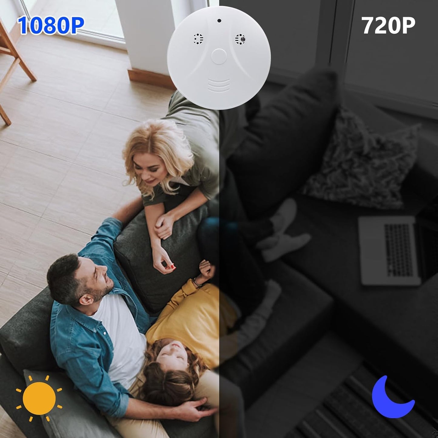 Verborgen Rookmelder HD 1080P WiFi Spy Camera 5G/2.4G