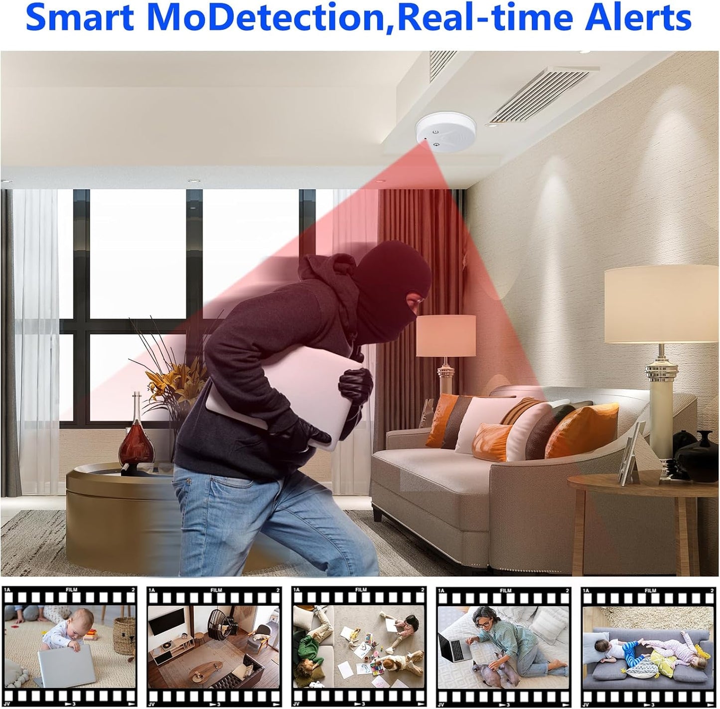 Verborgen Rookmelder HD 1080P WiFi Spy Camera 5G/2.4G